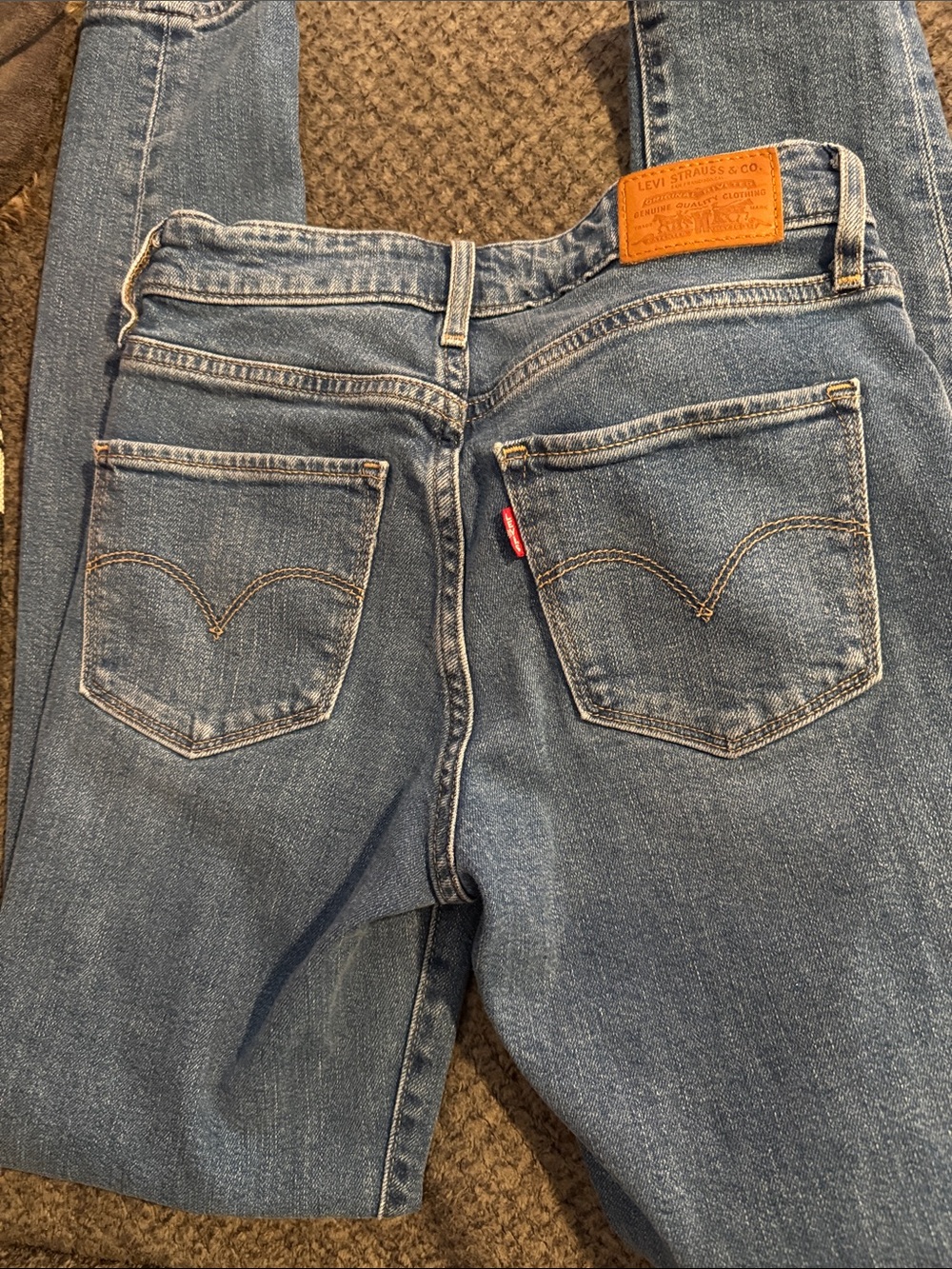 Levi's Blue Denim Jeans with Signature Back Pockets